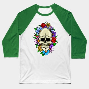 Skull Bouquet Baseball T-Shirt